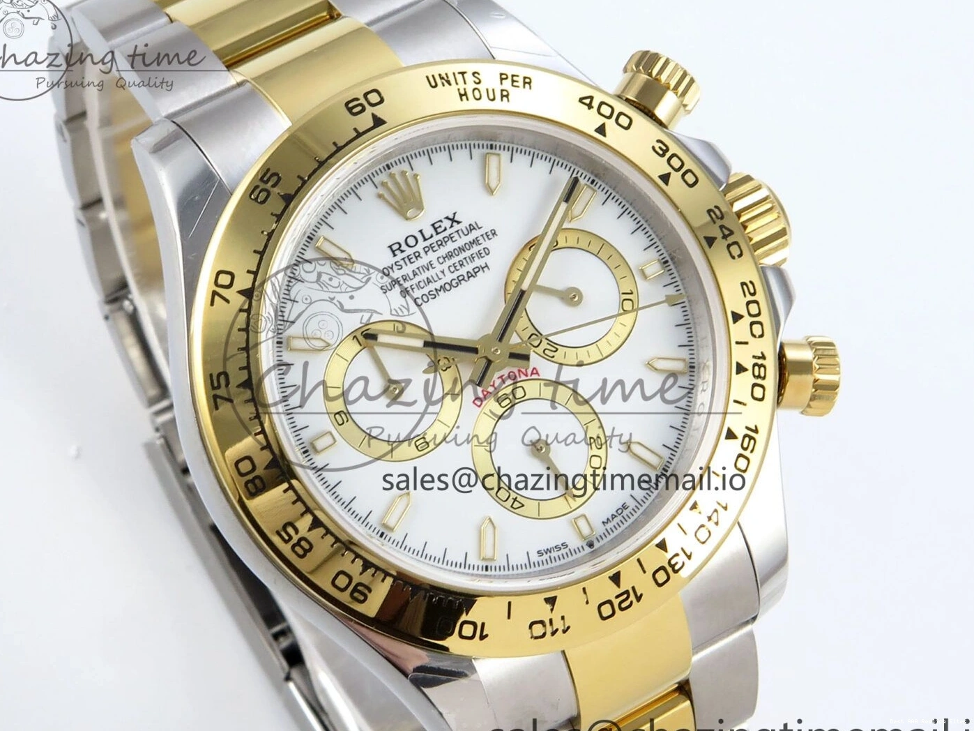 Good Copy Rolex Watches Best on Edition QF 721 V 1:1 Daytona AllSeason SH4131 YG SS Braclet White Dial 126503 1222